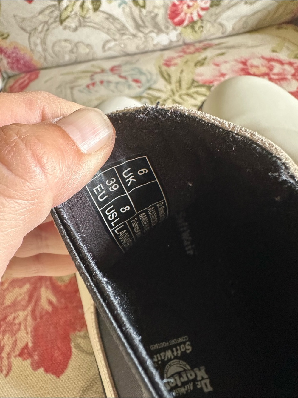 Dr. Martens White Chelsea Boots with Black Elastic Panels - Picture 7 of 8